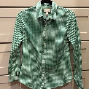 J. Crew Green Checkered women's Shirt